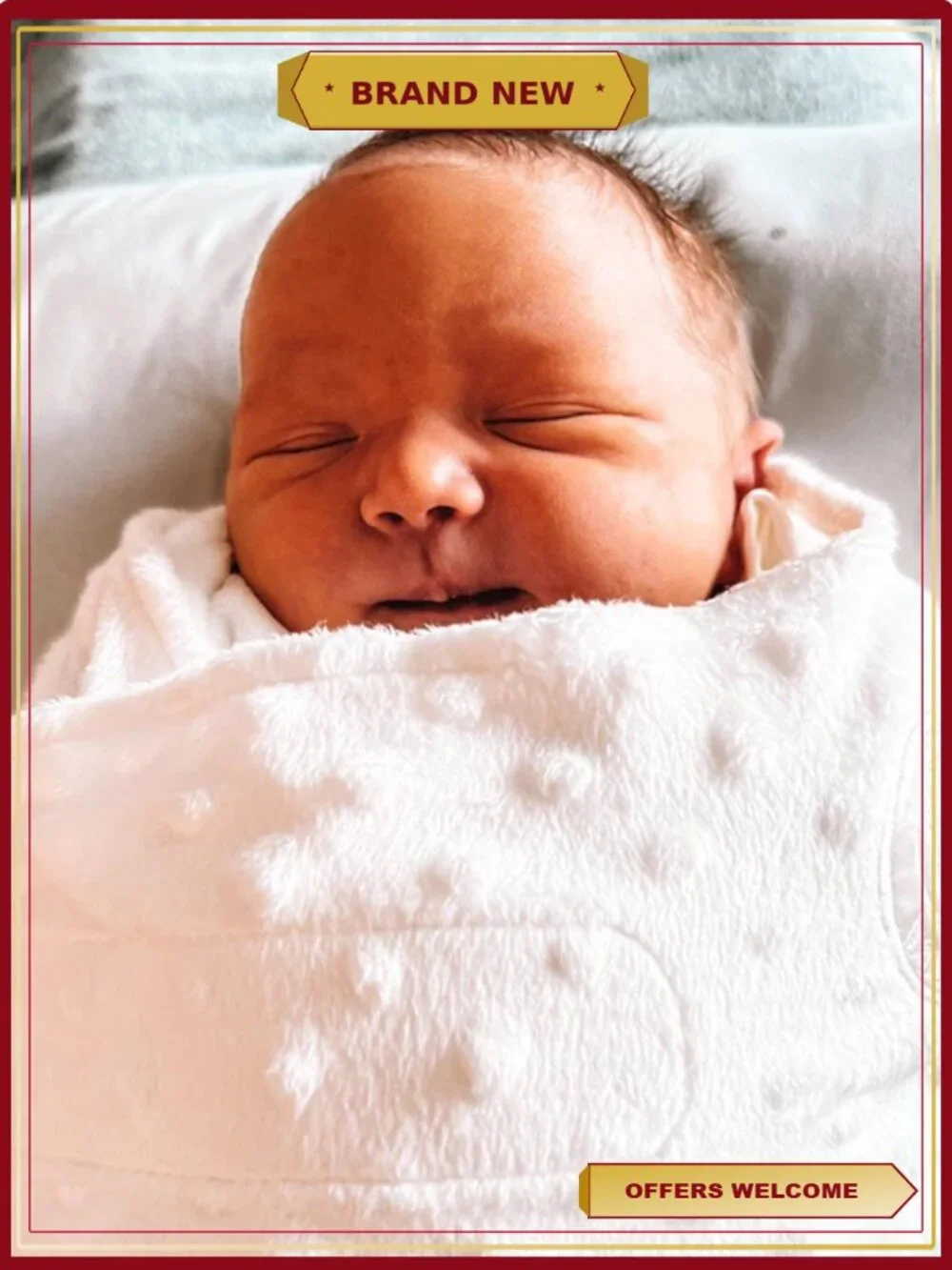 Newborn Swaddle Sack Plush Velboa Wearable Blanket Sleep Sack 0-3M